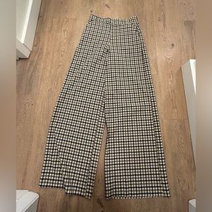Flare Plaid Pants